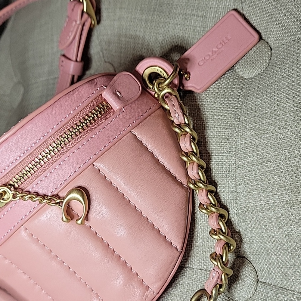 Coach Chain Belt  Bag with Quilting
